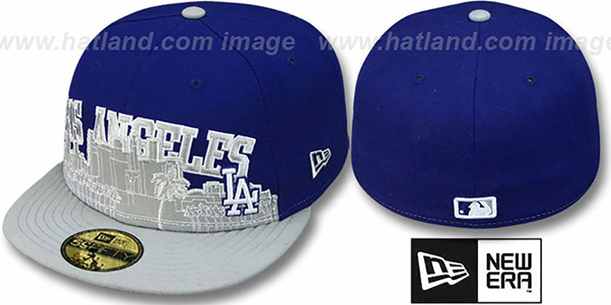 Dodgers 'CITY-LINE' Royal-Grey Fitted Hat by New Era