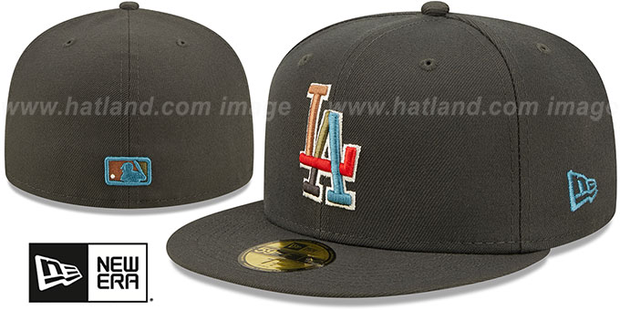 Dodgers 'COLOR PACK MULTI' Charcoal Fitted Hat by New Era