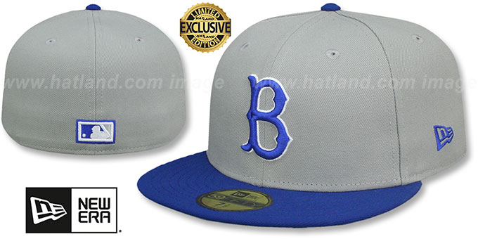 Dodgers 'COOPERPACK' Grey-Royal Fitted Hat by New Era