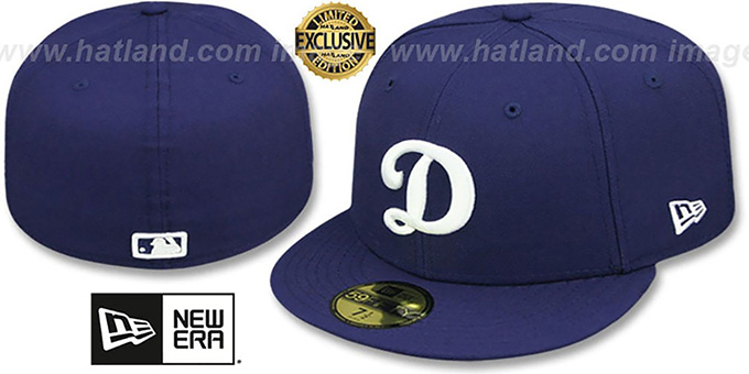 Dodgers 'D TEAM-BASIC' Navy-White Fitted Hat by New Era