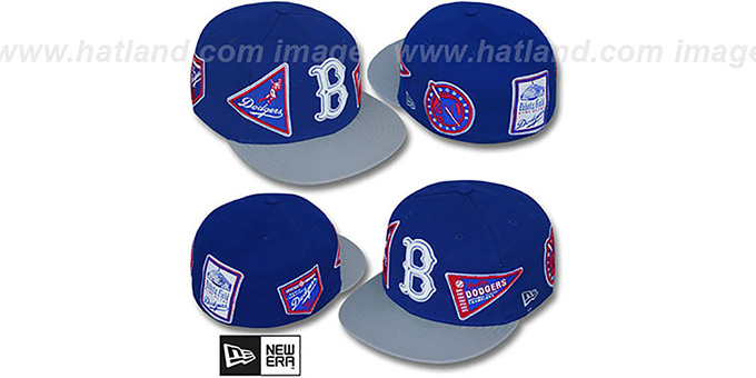 Dodgers 'DEEZ PATCHES' Royal-Grey Fitted Hat by New Era