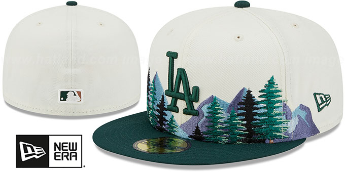 Dodgers 'EVERGREEN' White-Green Fitted Hat by New Era