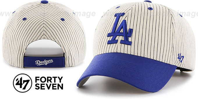 Dodgers 'HOME-RUN PINSTRIPE STRAPBACK' Hat by Twins 47 Brand