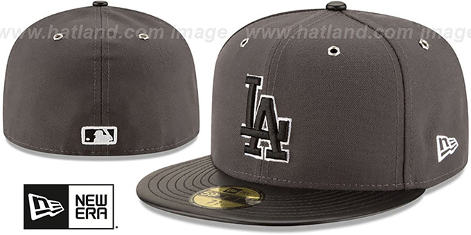 Dodgers 'METAL HOOK' Grey-Black Fitted Hat by New Era