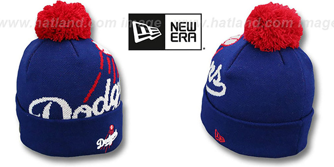 Dodgers 'MLB-BIGGIE' Royal Knit Beanie Hat by New Era