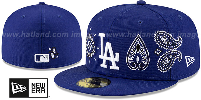 Dodgers 'PAISLEY ELEMENTS' Royal Fitted Hat by New Era