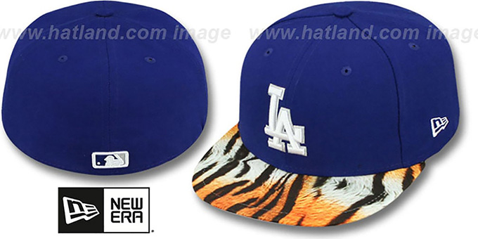 Dodgers 'REAL TIGER VIZA-PRINT' Royal Fitted Hat by New Era