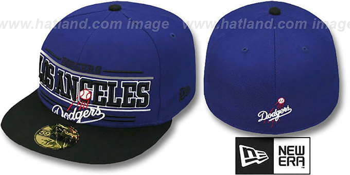 Dodgers 'RETRO-SMOOTH' Royal-Black Fitted Hat by New Era