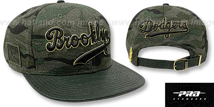 Dodgers 'SCRIPT STRAPBACK' Camo Hat by Pro Standard