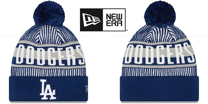 Dodgers 'STRIPED' Knit Beanie Hat by New Era