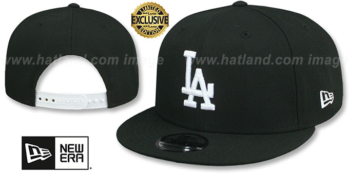 Dodgers 'TEAM-BASIC SNAPBACK' Black-White Hat by New Era