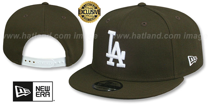 Dodgers 'TEAM-BASIC SNAPBACK' Brown-White Hat by New Era