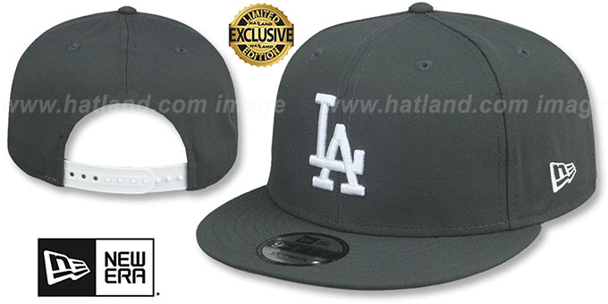 Dodgers 'TEAM-BASIC SNAPBACK' Charcoal-White Hat by New Era