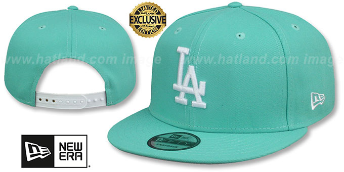 Dodgers 'TEAM-BASIC SNAPBACK' Mint-White Hat by New Era