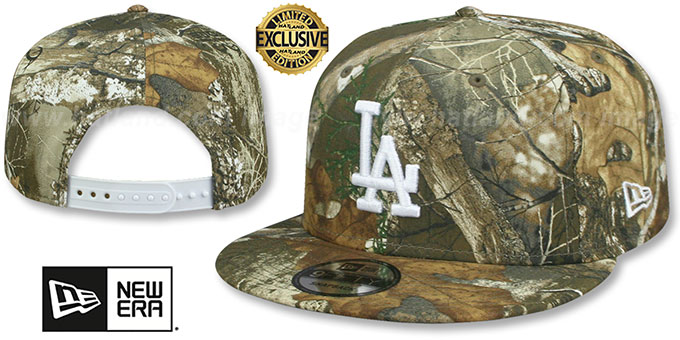 Dodgers 'TEAM-BASIC SNAPBACK' Realtree Camo-White Hat by New Era