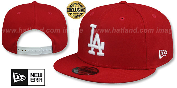 Dodgers 'TEAM-BASIC SNAPBACK' Red-White Hat by New Era