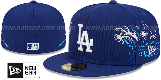 Dodgers 'TONAL WAVE' Royal Fitted Hat by New Era