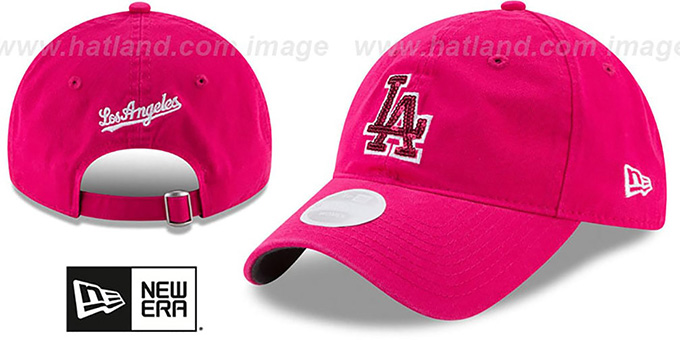 Dodgers 'WOMENS MOTHERS DAY GLIMMER STRAPBACK' Pink Hat by New Era