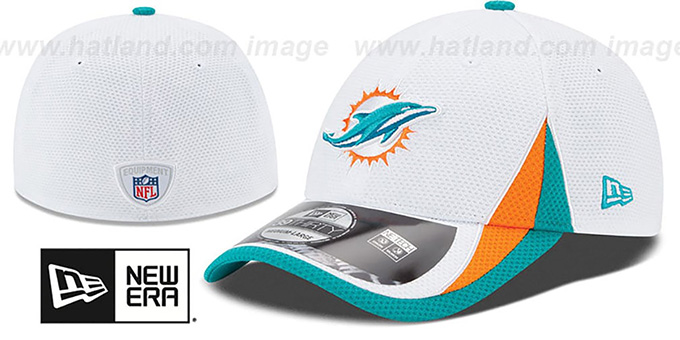 Dolphins '2013 NFL TRAINING FLEX' White Hat by New Era