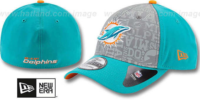 Dolphins '2014 NFL DRAFT FLEX' Aqua Hat by New Era