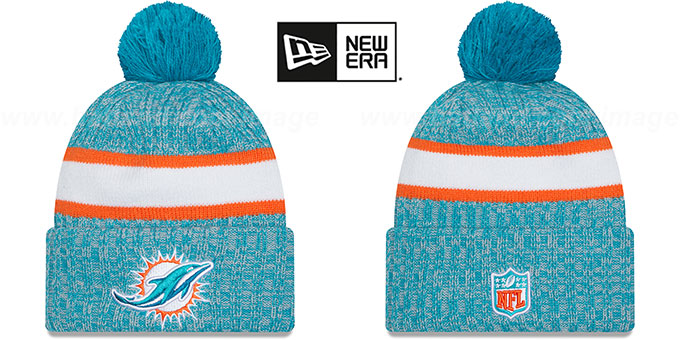 Dolphins 2023 'SIDELINE' Knit Beanie Hat by New Era