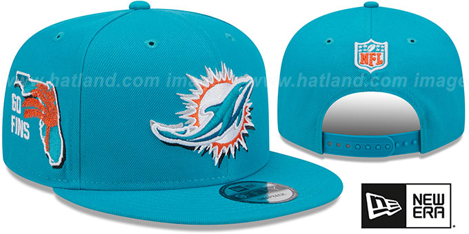 Dolphins 2024 'NFL DRAFT SNAPBACK' Teal Hat by New Era