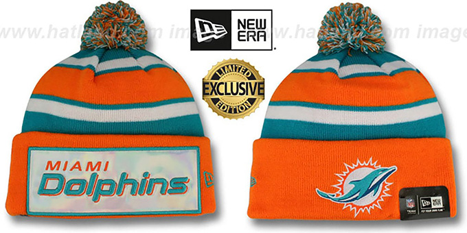 Dolphins 'BIG-SCREEN' Knit Beanie Hat by New Era