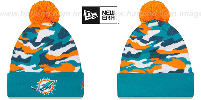 Dolphins 'CAMO CAPTIVATE' Knit Beanie Hat by New Era