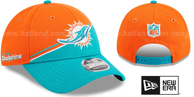 Dolphins 'DASHMARK SIDELINE SNAPBACK' Orange-Aqua Hat by New Era