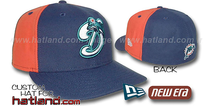 Dolphins 'DECEPTOR PINWHEEL-2' Navy-Orange Fitted Hat