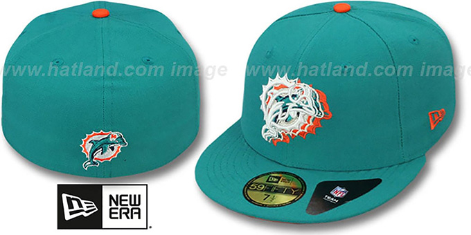 Dolphins 'ILLUSION' Aqua Fitted Hat by New Era