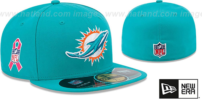 Dolphins 'NFL BCA' Aqua Fitted Hat by New Era