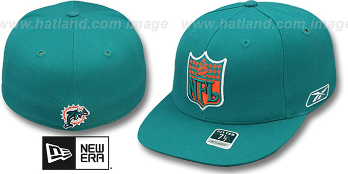 Dolphins 'NFL-SHIELD' Aqua Fitted Hat by Reebok