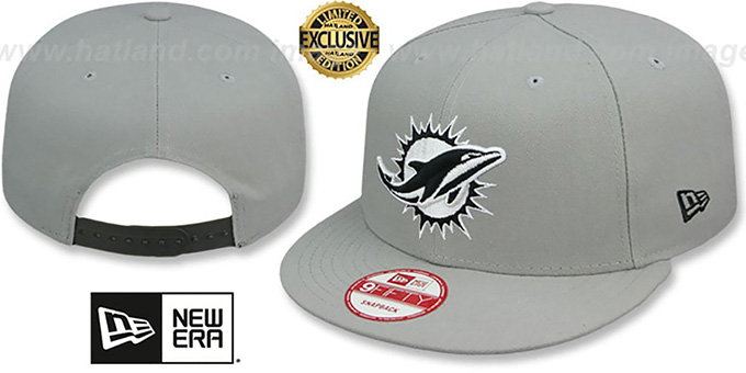 Dolphins 'NFL TEAM-BASIC SNAPBACK' Grey-Black Hat by New Era