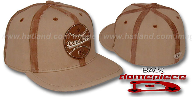 Domepiece 'BASEBALL LOGO' Wheat-Leather Hat