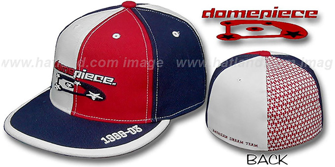 Domepiece 'TRADEMARK PINWHEEL' White-Red-Navy Hat