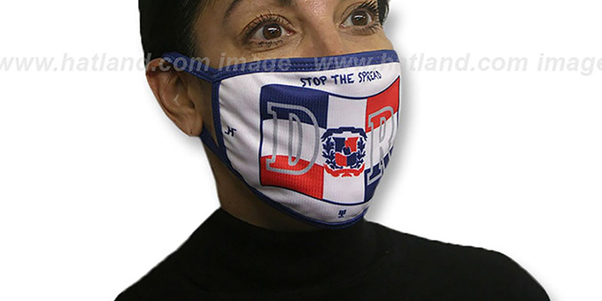 DOMINICAN FLAG Washable Fashion Mask by Hatland.com