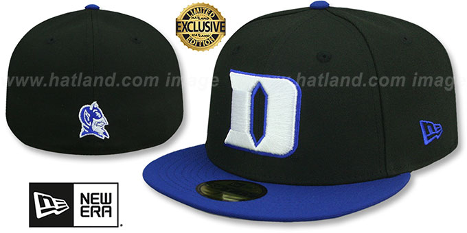 Duke 'NCAA TEAM-BASIC' Black-Royal Fitted Hat by New Era