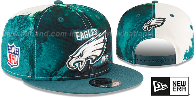 Eagles '2022 NFL SIDELINE TIE-DYE SNAPBACK' Hat by New Era