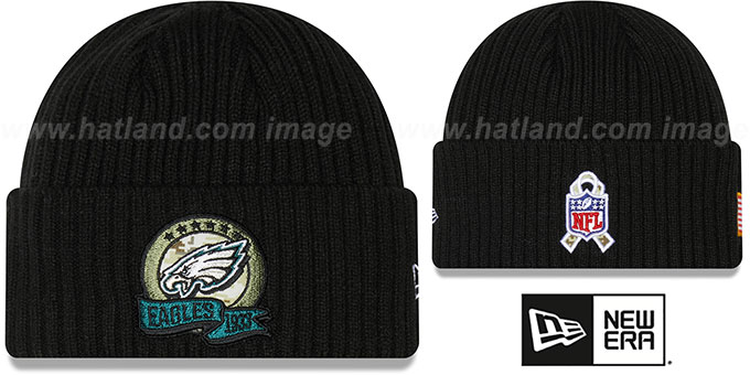 Eagles '2022 SALUTE-TO-SERVICE' Knit Beanie Hat by New Era