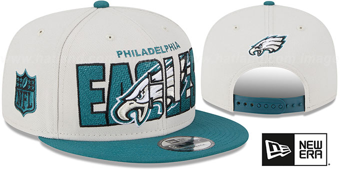 Eagles 2023 'NFL DRAFT SNAPBACK' Stone-Green Hat by New Era