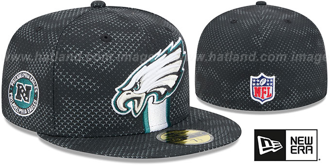 Eagles '2024 NFL SIDELINE' Black Fitted Hat by New Era