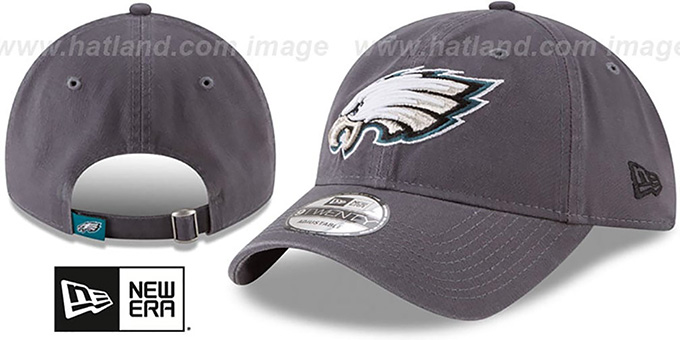 Eagles 'CORE-CLASSIC STRAPBACK' Charcoal Hat by New Era