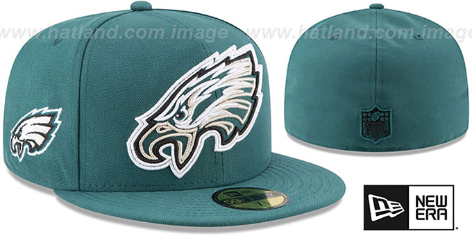 Eagles 'FRAME-FRONT' Green Fitted Hat by New Era