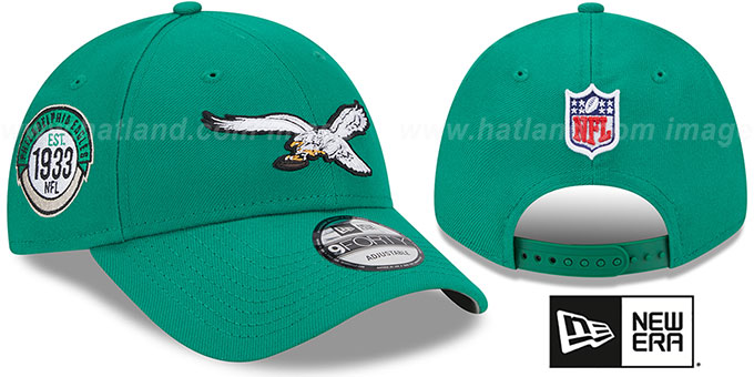 Eagles 'HISTORIC SIDELINE SNAPBACK' Green Hat by New Era