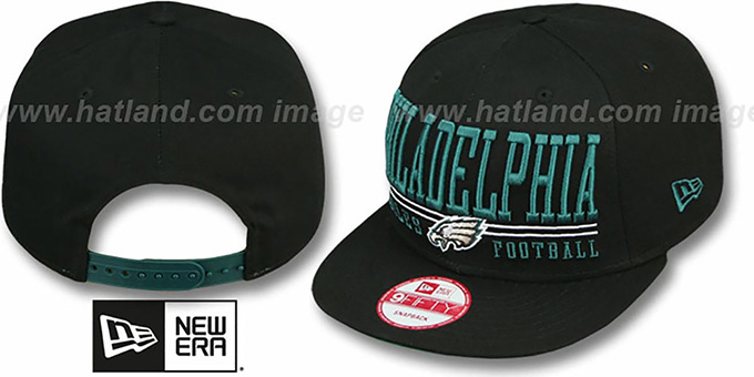 Eagles 'NFL LATERAL SNAPBACK' Black Hat by New Era