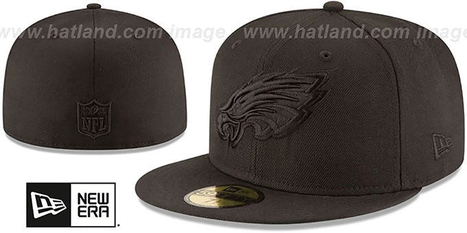 Eagles 'NFL TEAM-BASIC BLACKOUT' Fitted Hat by New Era