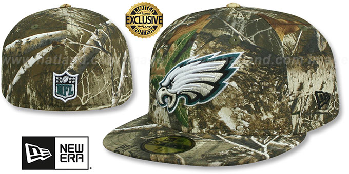 Eagles 'NFL TEAM-BASIC' Realtree Camo Fitted Hat by New Era