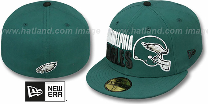 Eagles 'STACK-THE-BOX' Green Fitted Hat by New Era