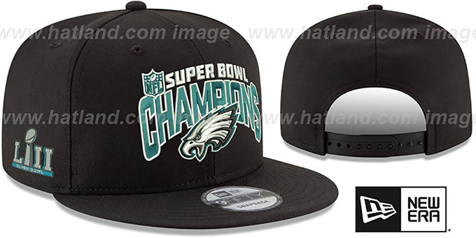 Eagles 'SUPER BOWL LII CHAMPS SNAPBACK' Black Hat by New Era